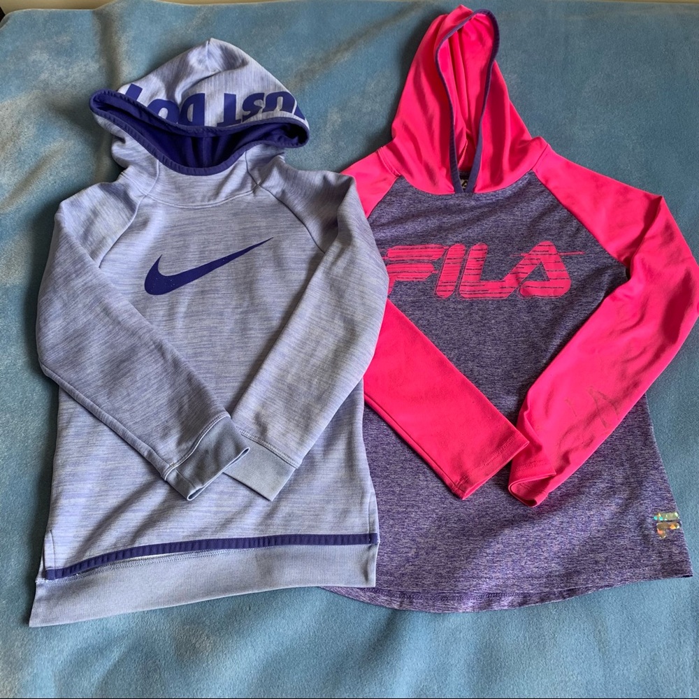 Nike and Fila Kids Hoodie size M